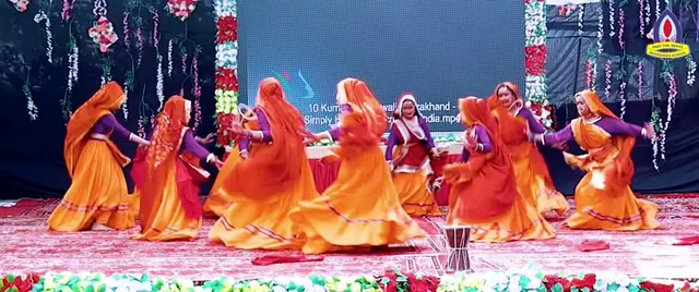 Folk dance performance on stage