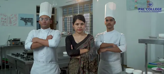 Chefs and faculty in the training kitchen